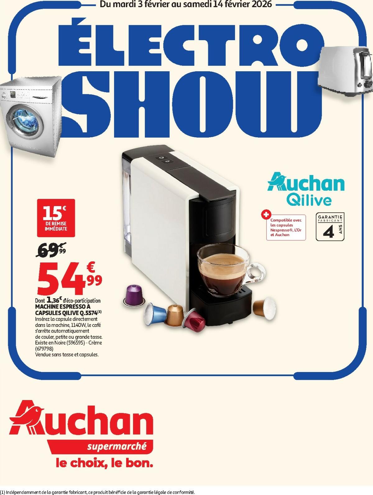 Catalogue Auchan - ElectroShow supermarchés valable du 03/02/2026 au 14/02/2026