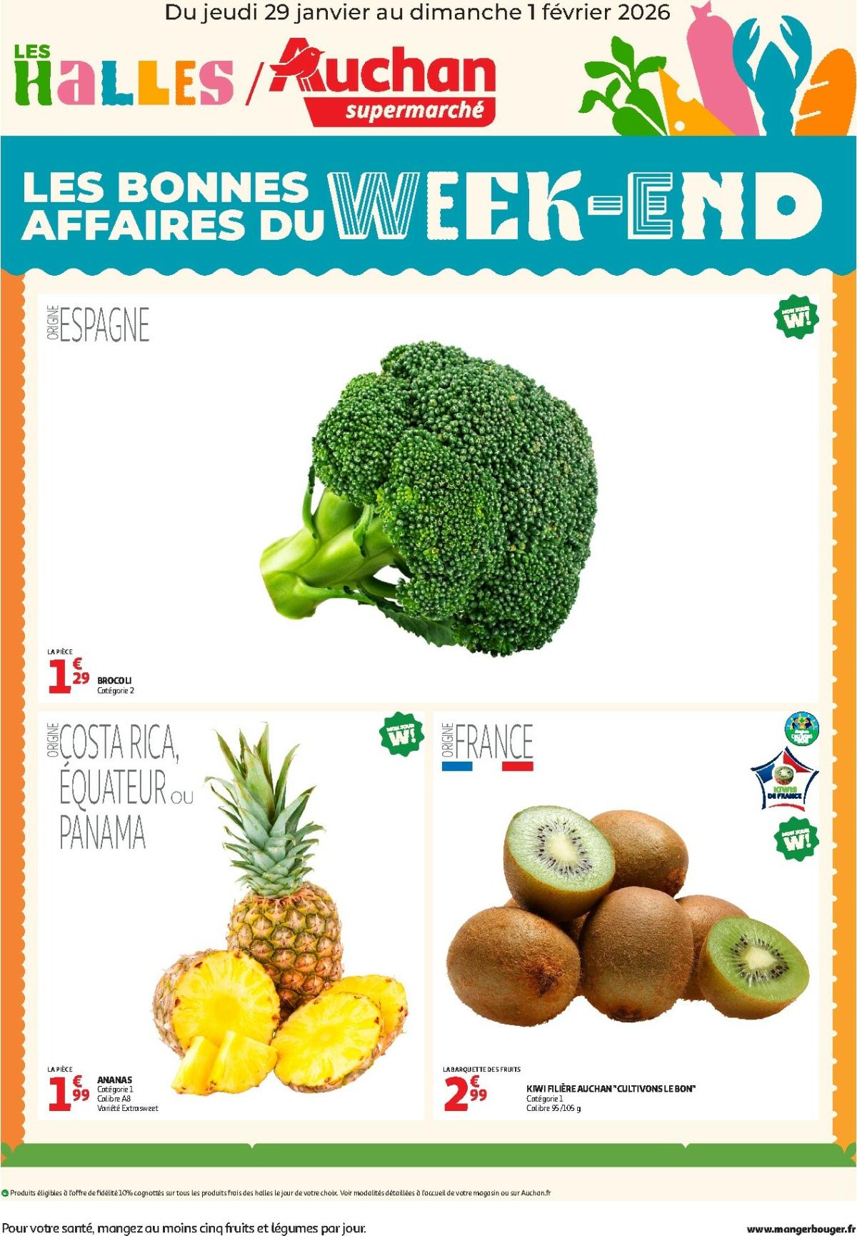 Catalogue Auchan - Les bons plans du week-end dans votre super valable du 29/01/2026 au 01/02/2026