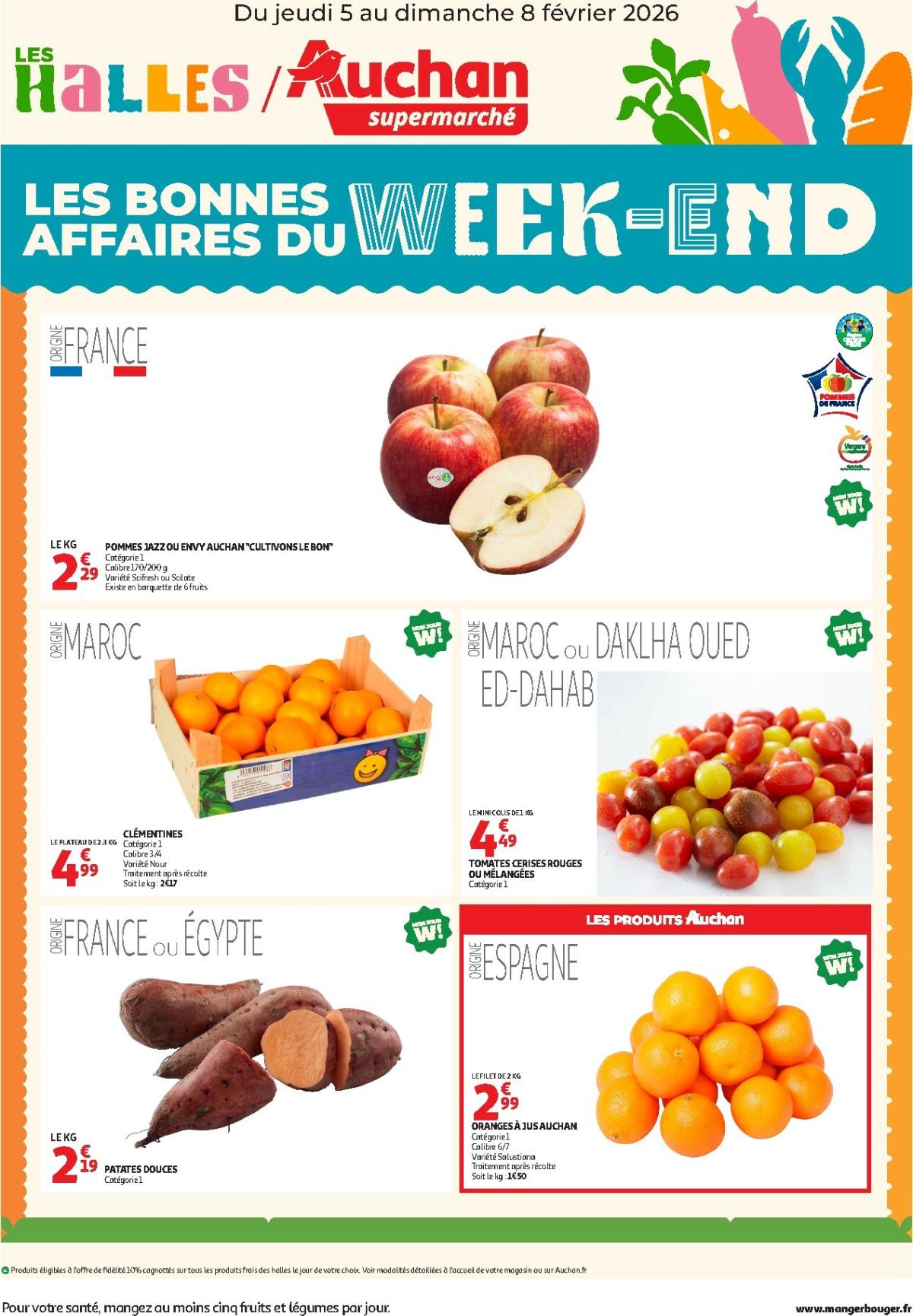 Catalogue Auchan supermarché - Les bons plans du week-end dans votre super ! valable du 05/02/2026 au 08/02/2026