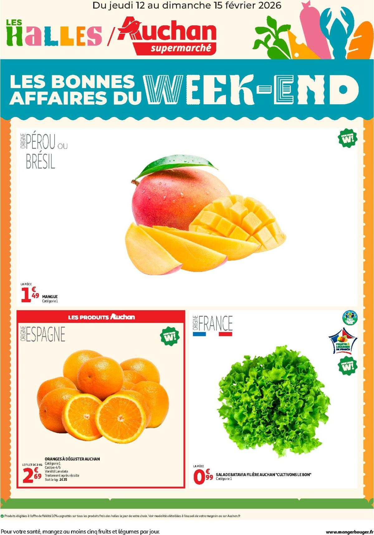 Catalogue Auchan Supermarché - Les bons plans du week-end dans votre super valable du 12/02/2026 au 15/02/2026