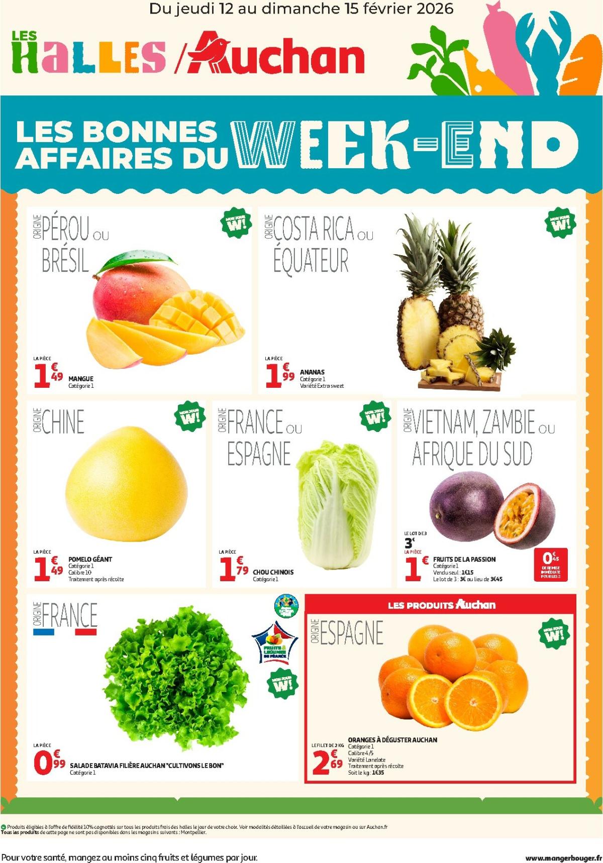Catalogue Auchan - Les bons plans du week-end dans votre hyper valable du 12/02/2026 au 15/02/2026