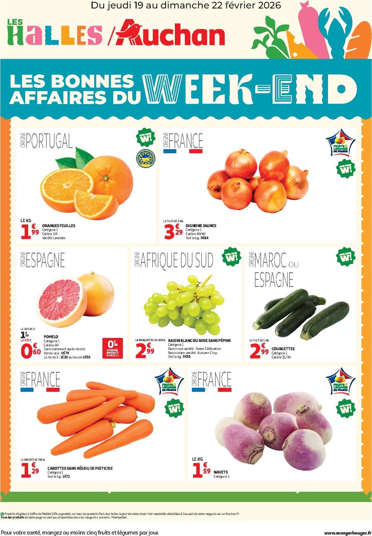 Catalogue Auchan - Les bons plans du week-end dans votre hyper valable du 19/02/2026 au 22/02/2026