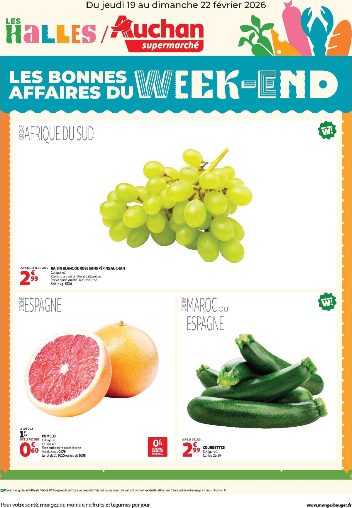 Catalogue Auchan - Les bons plans du week-end dans votre super valable du 19/02/2026 au 22/02/2026