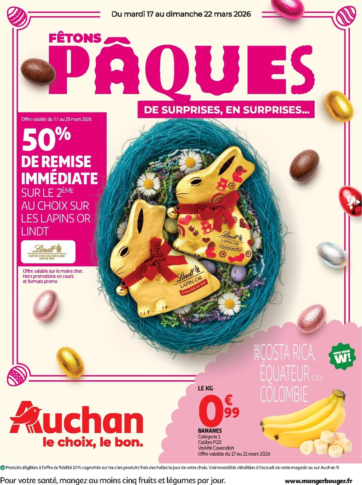 Catalogue Auchan - Pâques, halles printemps valable du 17/03/2026 au 22/03/2026