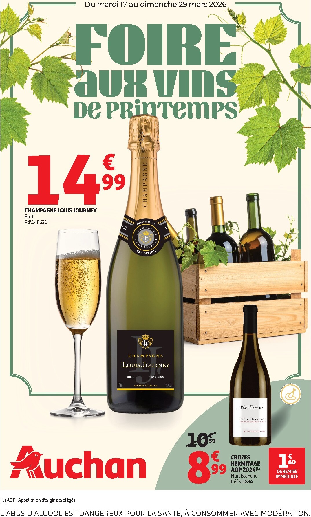 Catalogue Auchan - Foire aux vins valable du 17/03/2026 au 29/03/2026