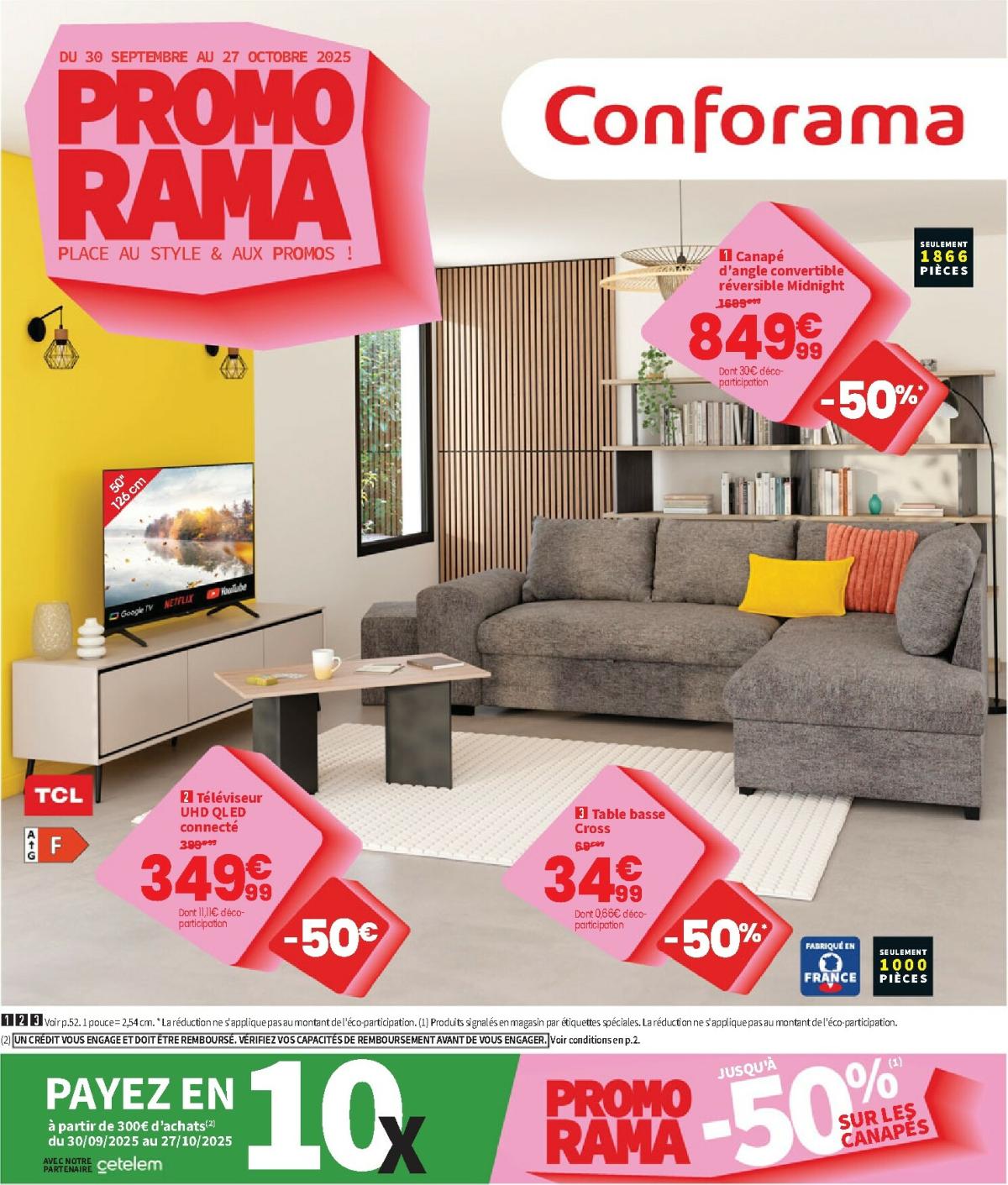 Catalogue Conforama valable du 30/09 au 27/10