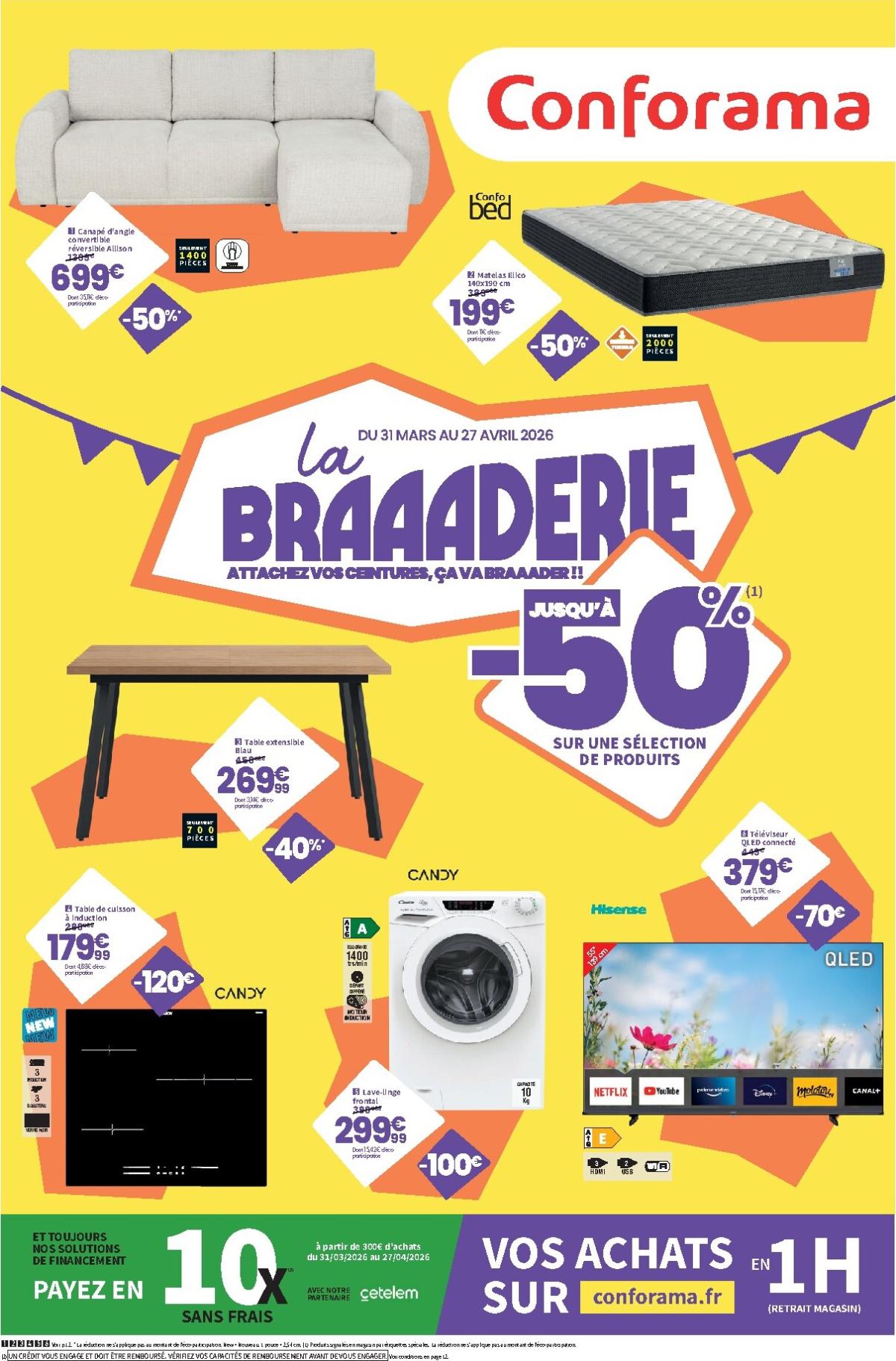 Catalogue Conforama valable du 31/03/2026 au 27/04/2026