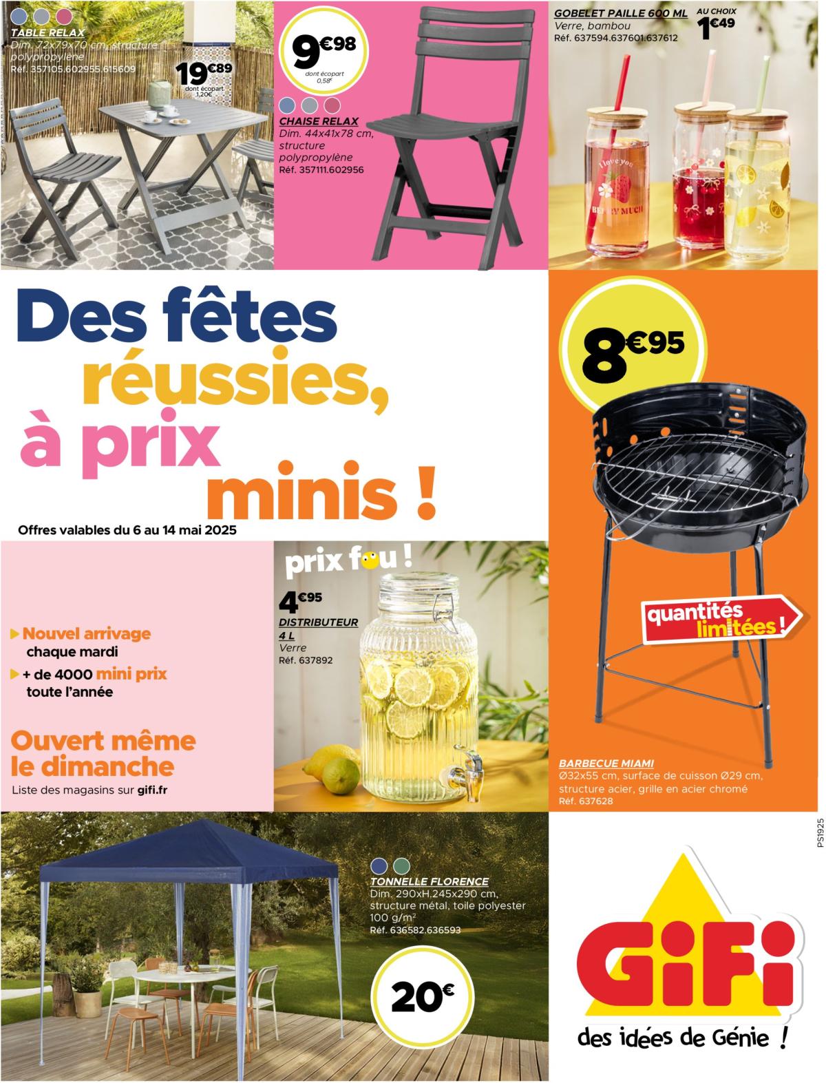 Catalogue Gifi valable dès 06/05 - 14/05