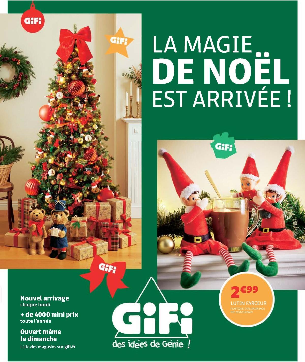 Catalogue Gifi - La magie de Noël valable du 04/11 au 12/11