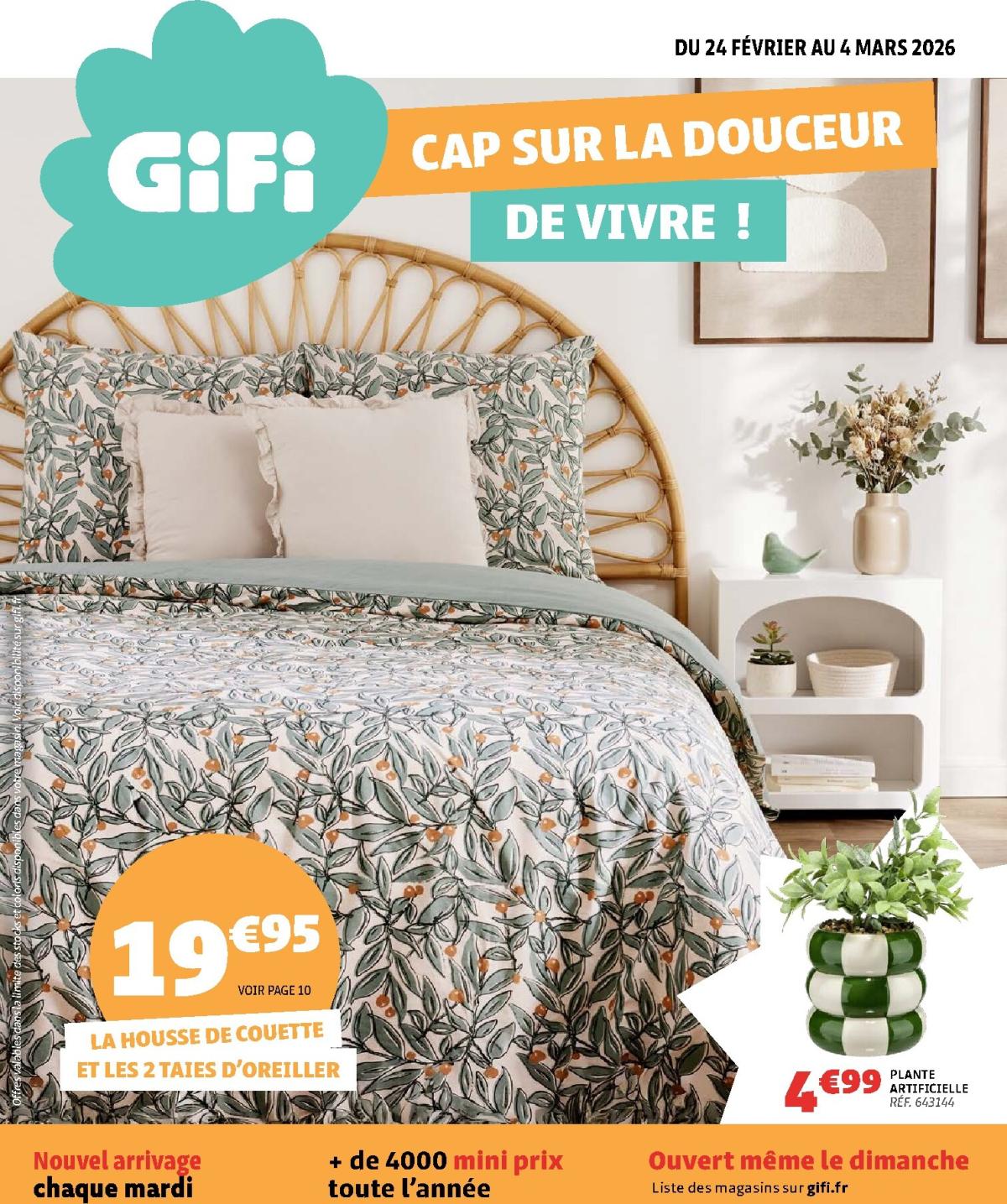 Catalogue Gifi - Cap sur la douceur de vivre ! valable du 24/02/2026 au 04/03/2026