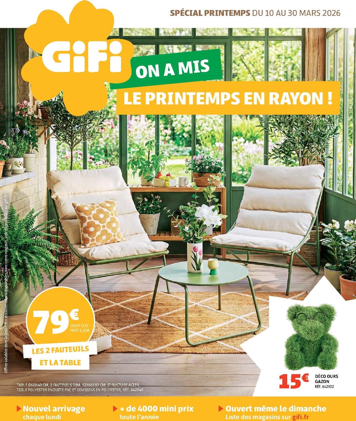 Catalogue Gifi - On a mis le printemps en rayon ! valable du 10/03/2026 au 30/03/2026