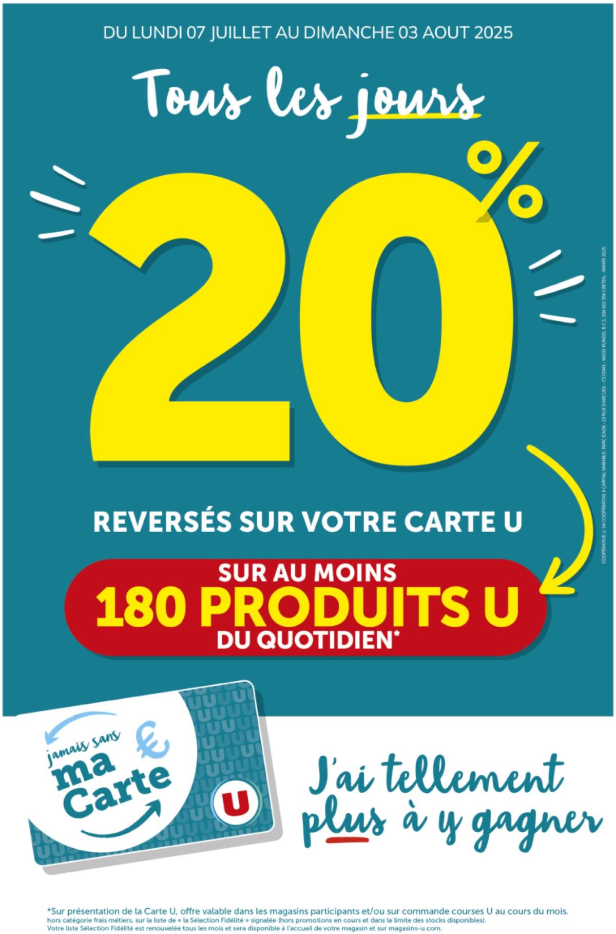 Catalogue Super U - Ma sélection Carte U juillet - Paris Clichy valable du 07/07 au 03/08