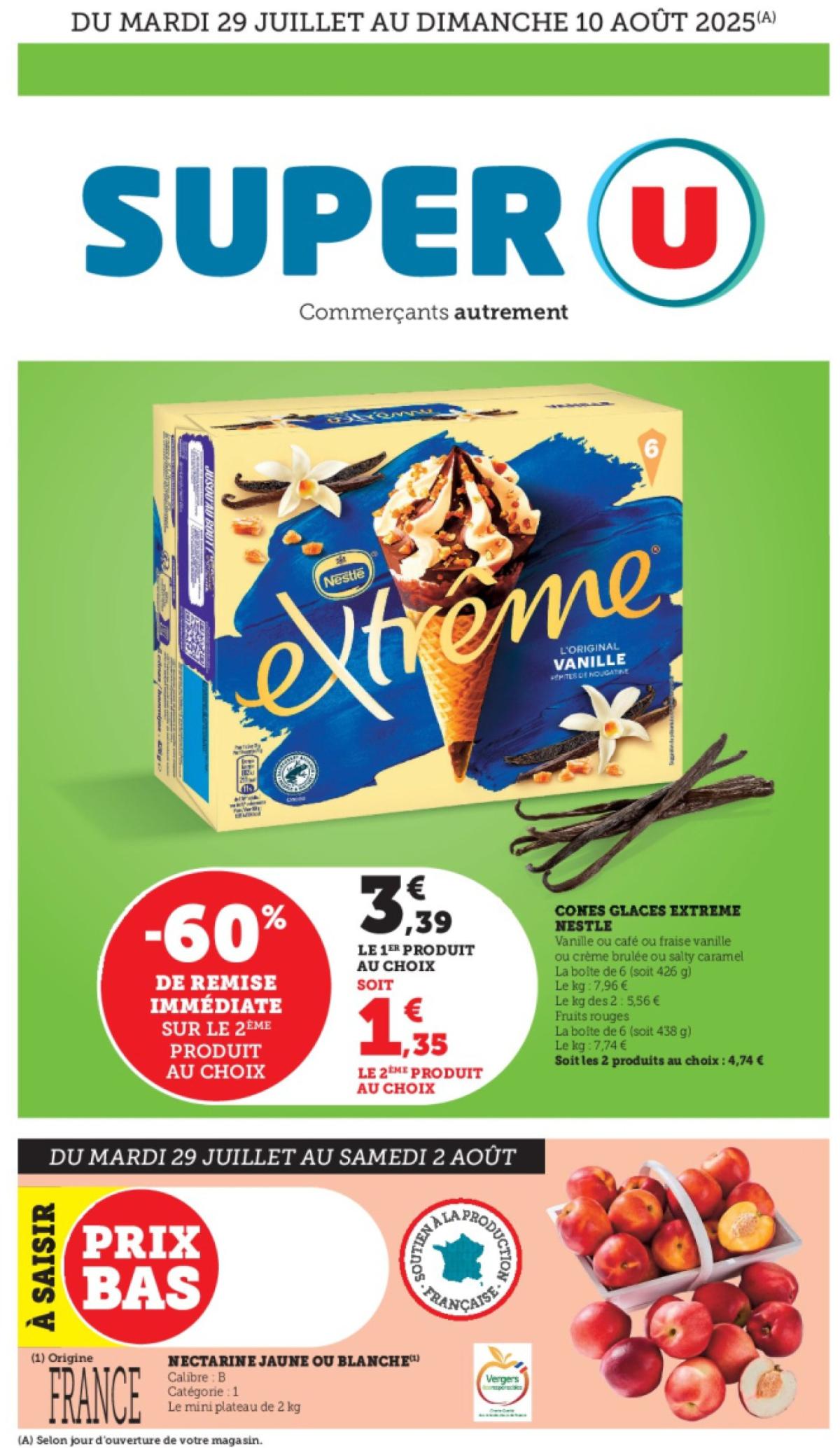 Catalogue Super U valable du 29/07 au 10/08