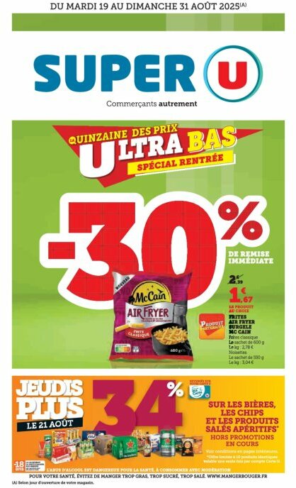 Catalogue Super U valable du 19/08 au 31/08