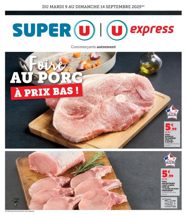Catalogue Super U - Express valable du 09/09 au 14/09