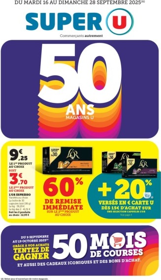 Catalogue Super U valable du 16/09 au 28/09