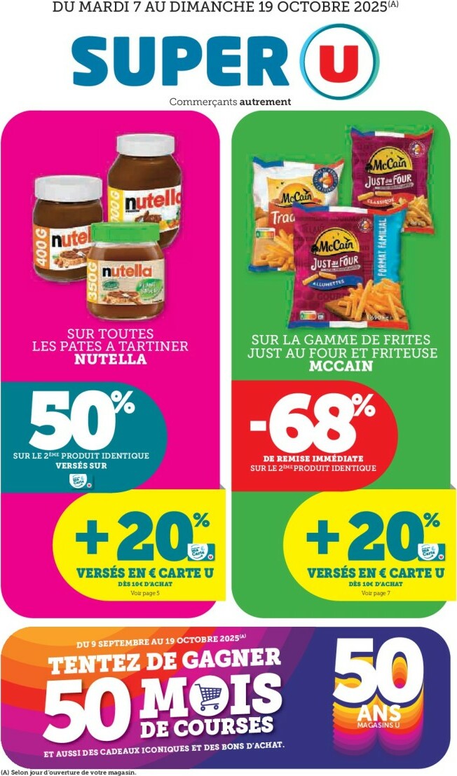 Catalogue Super U valable du 07/10 au 19/10