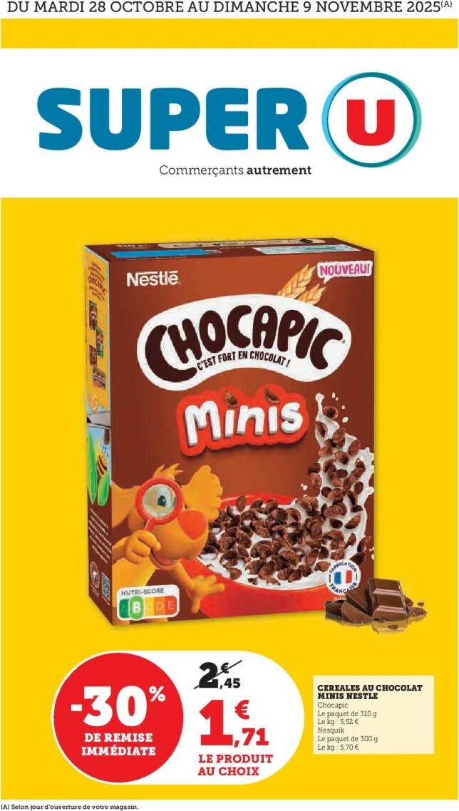Catalogue Super U valable du 28/10 au 09/11
