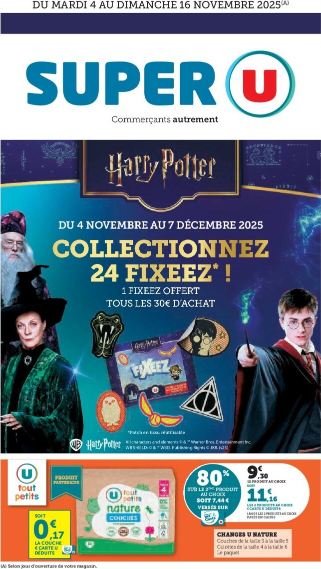 Catalogue Super U valable du 04/11 au 16/11