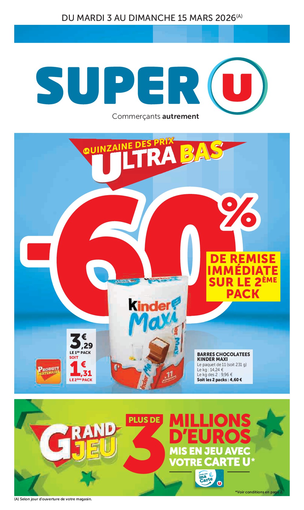 Catalogue Super U valable du 03/03/2026 au 15/03/2026