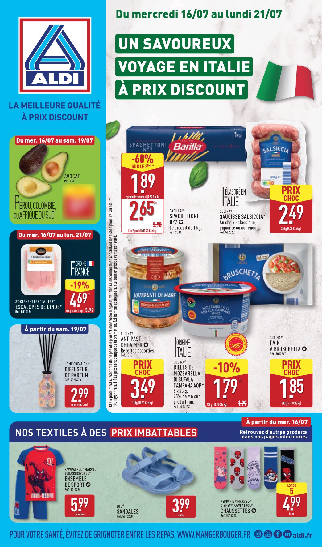 Catalogue ALDI valable du 16/07 au 21/07