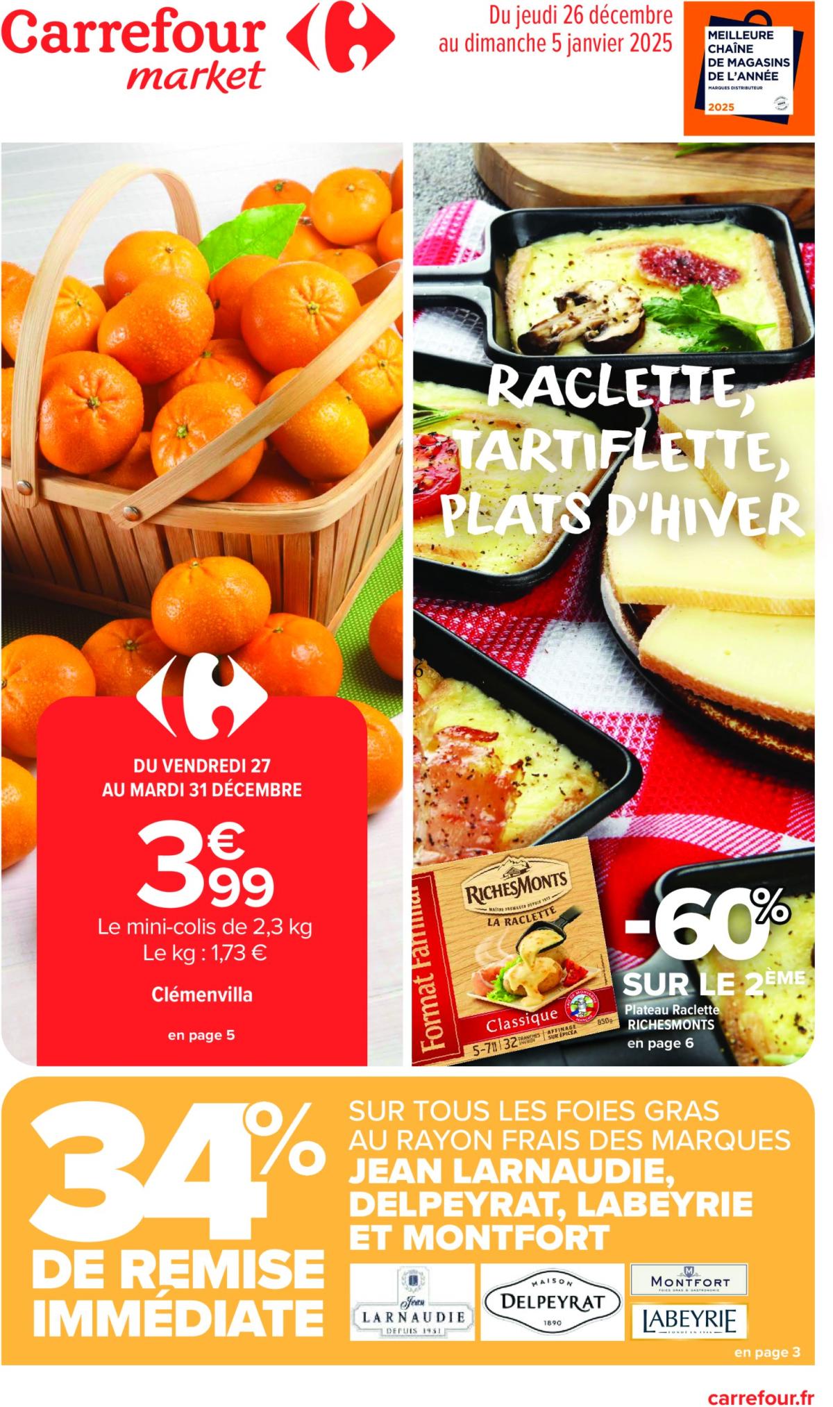 Catalogue Carrefour Market valable dès 26/12 - 05/01