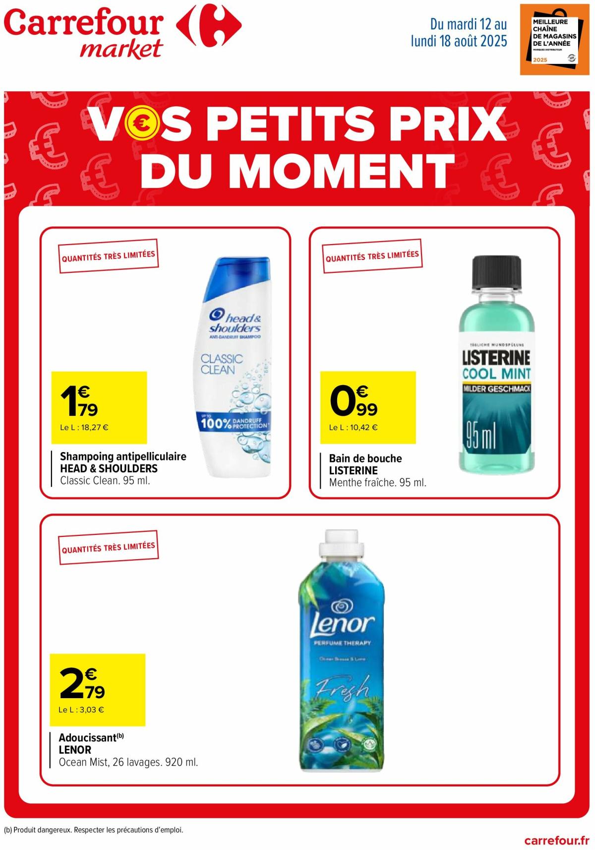 Catalogue Carrefour Market - Vos Petits Prix du Moment valable du 12/08 au 18/08