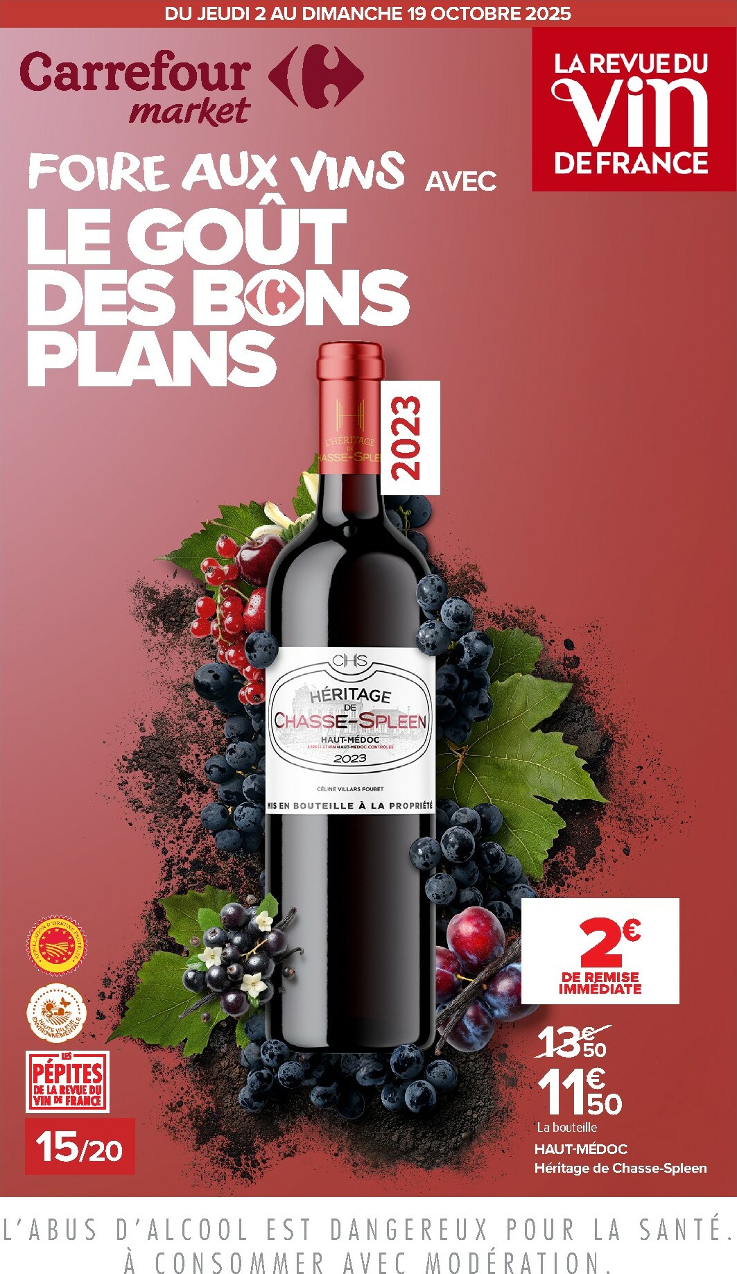 Catalogue Carrefour Market - Foire aux Vins valable du 02/10 au 19/10