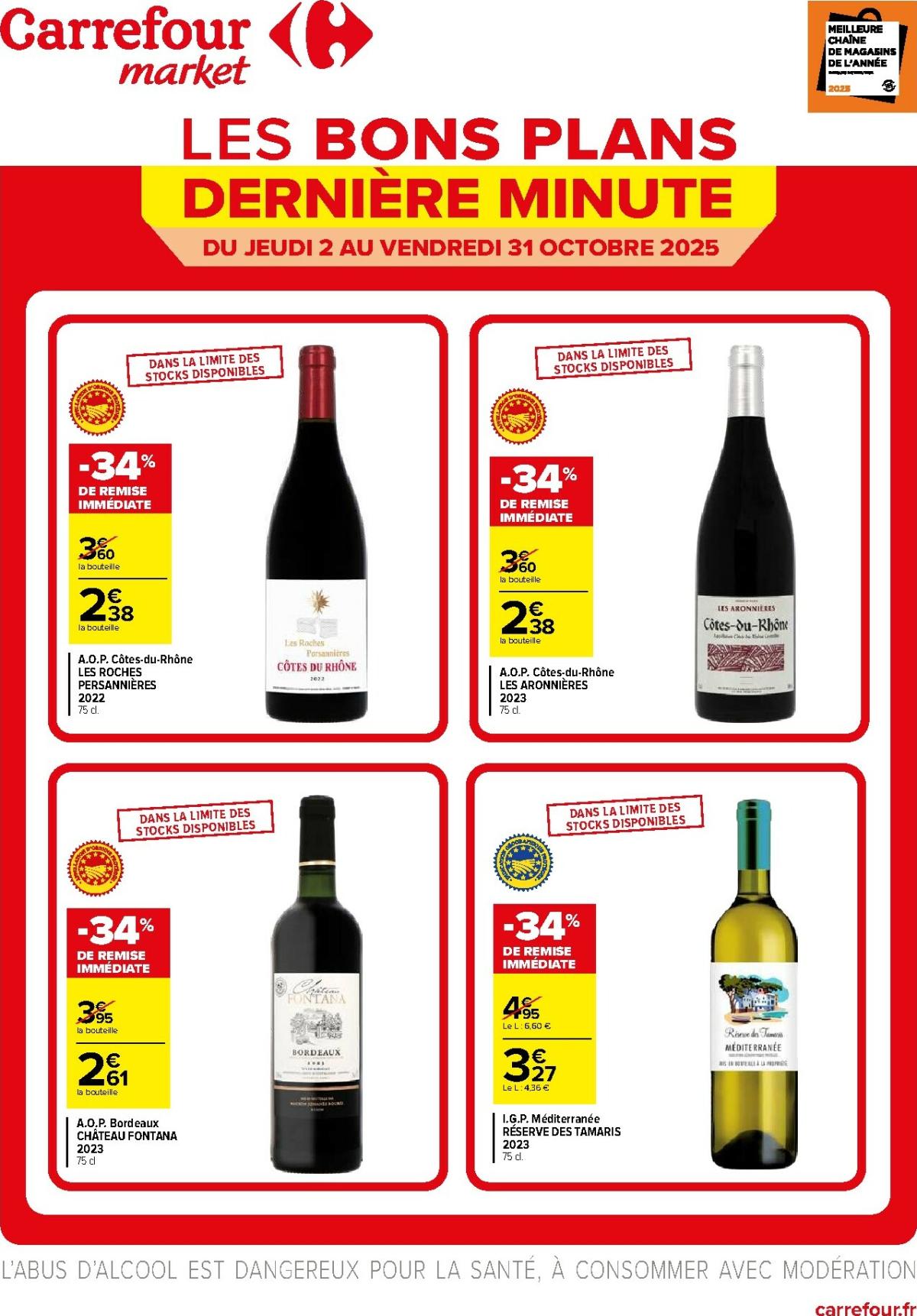 Catalogue Carrefour Market - Les Bons Plans Derniére Minute valable du 02/10 au 31/10