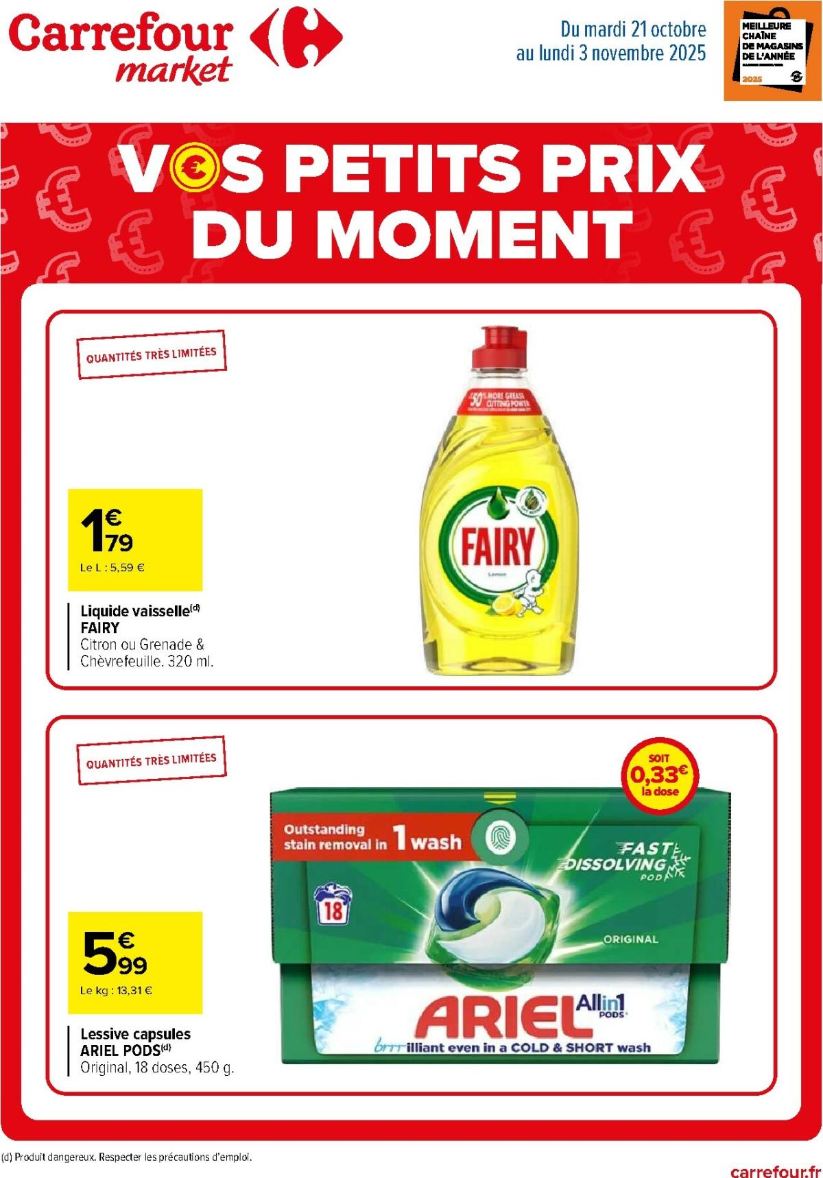 Catalogue Carrefour Market - Vos Petits Prix du Moment valable du 21/10 au 03/11