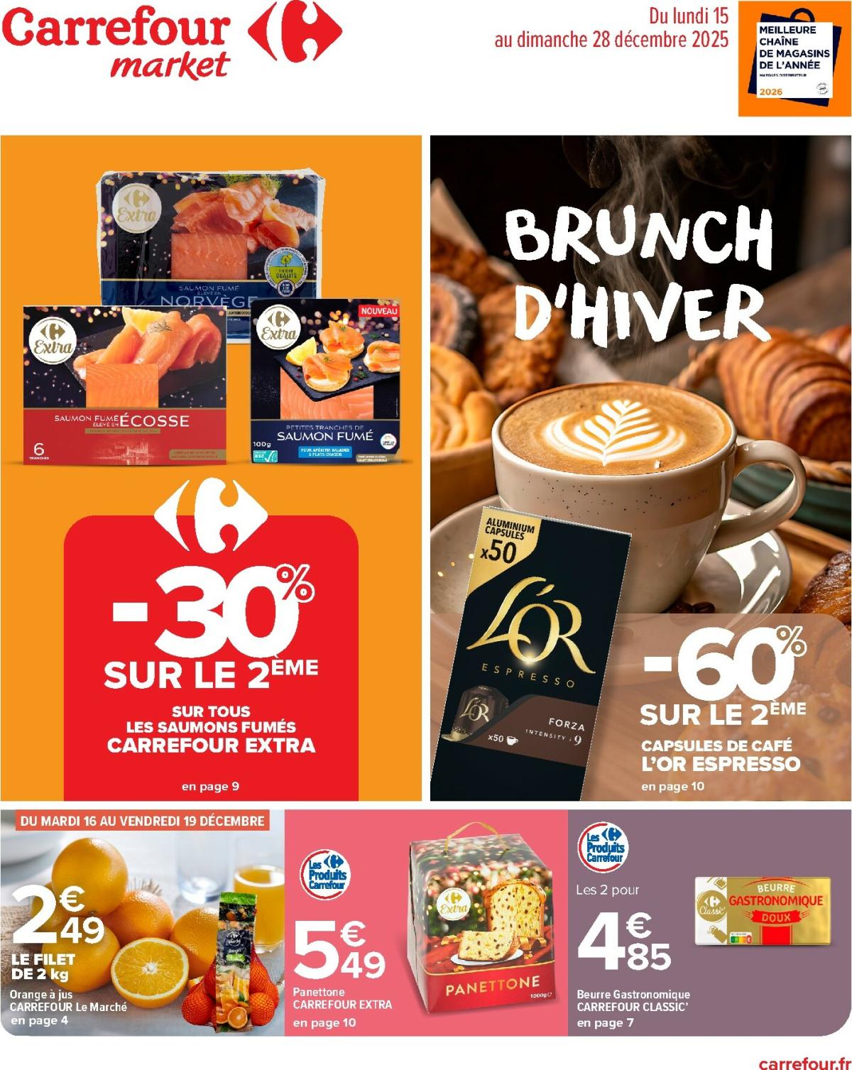 Catalogue Carrefour Market valable du 15/12 au 28/12
