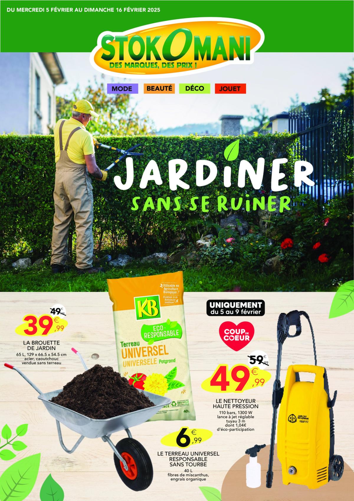 Catalogue Stokomani - Jardiner sans se ruiner valable dès 05/02 - 16/02