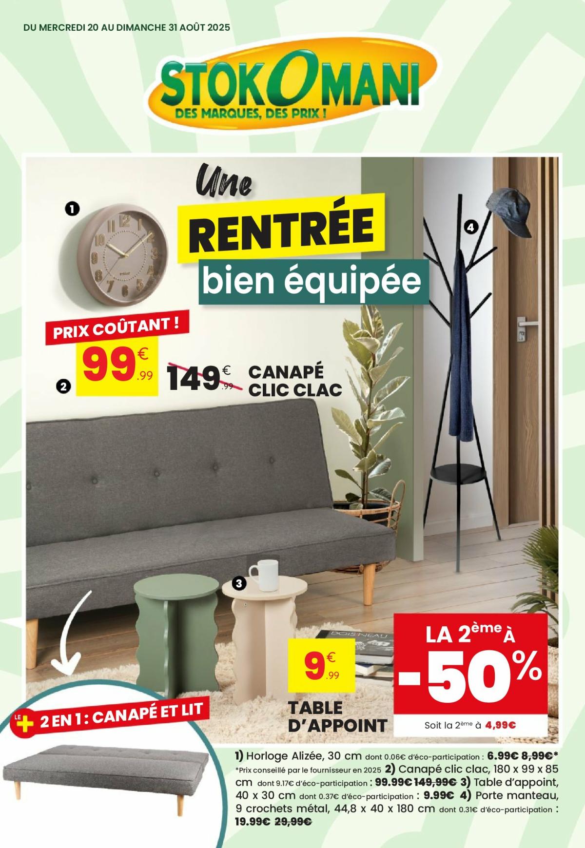 Catalogue Stokomani valable du 20/08 au 31/08
