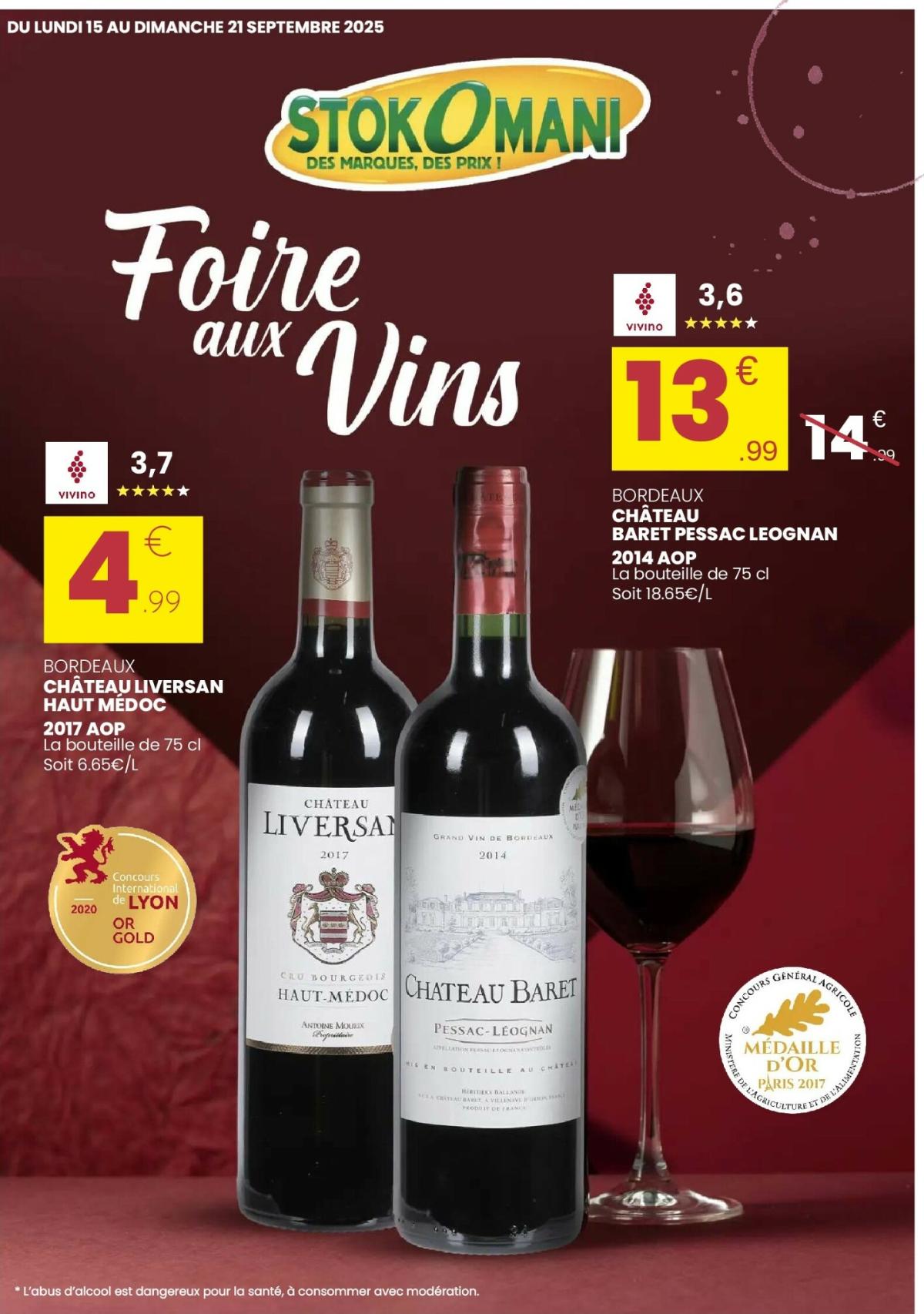 Catalogue Stokomani - Foire Aux Vins valable du 15/09 au 21/09