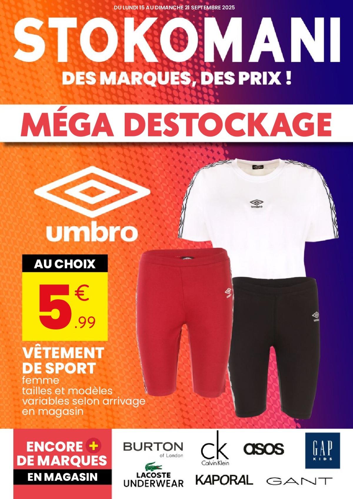 Catalogue Stokomani - Méga Destockage valable du 15/09 au 21/09