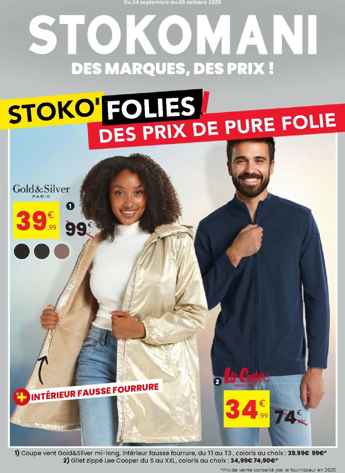 Catalogue Stokomani - Vêtements valable du 24/09 au 05/10