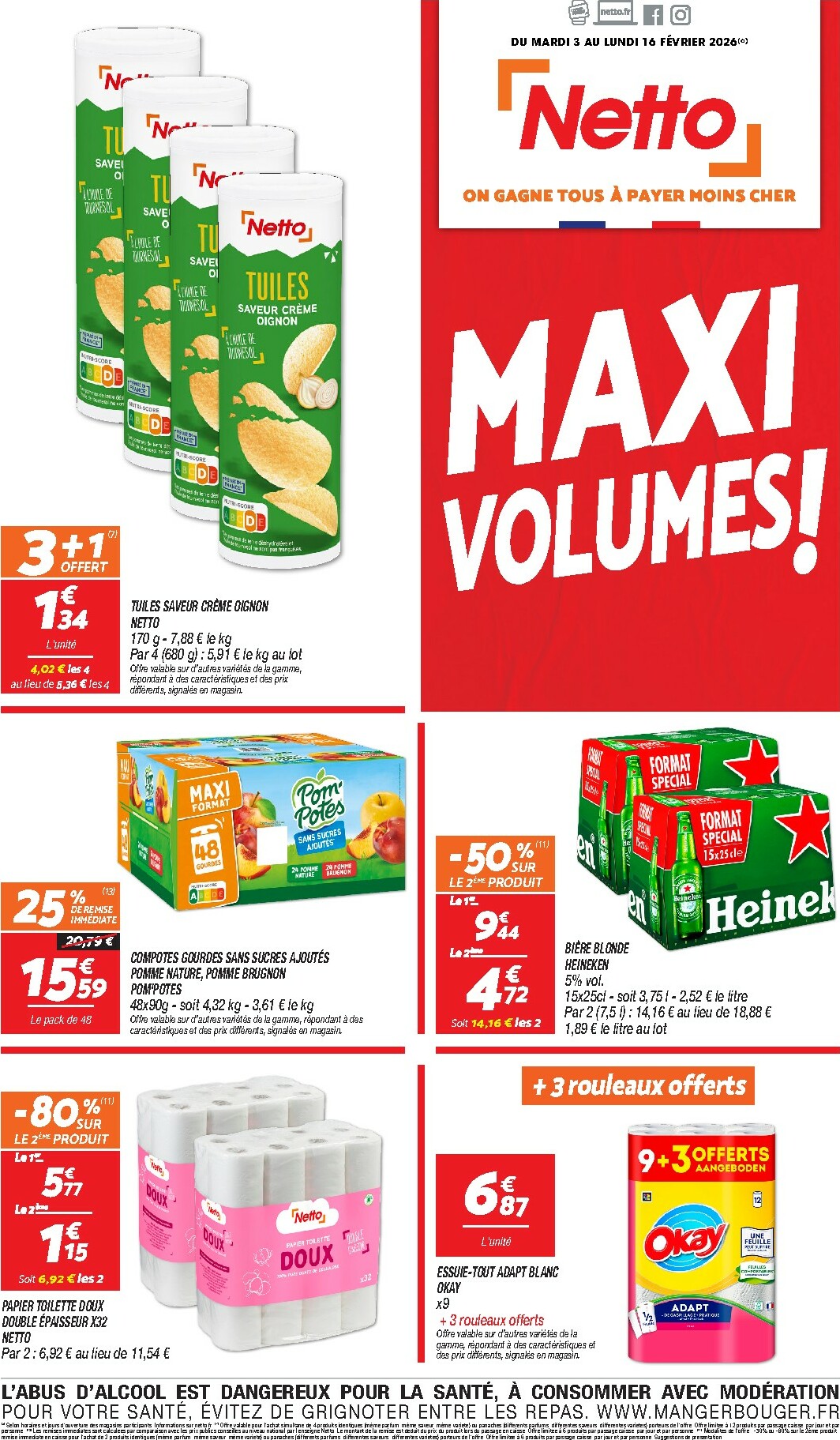 Catalogue Netto - Maxi volumes valable du 03/02 au 16/02