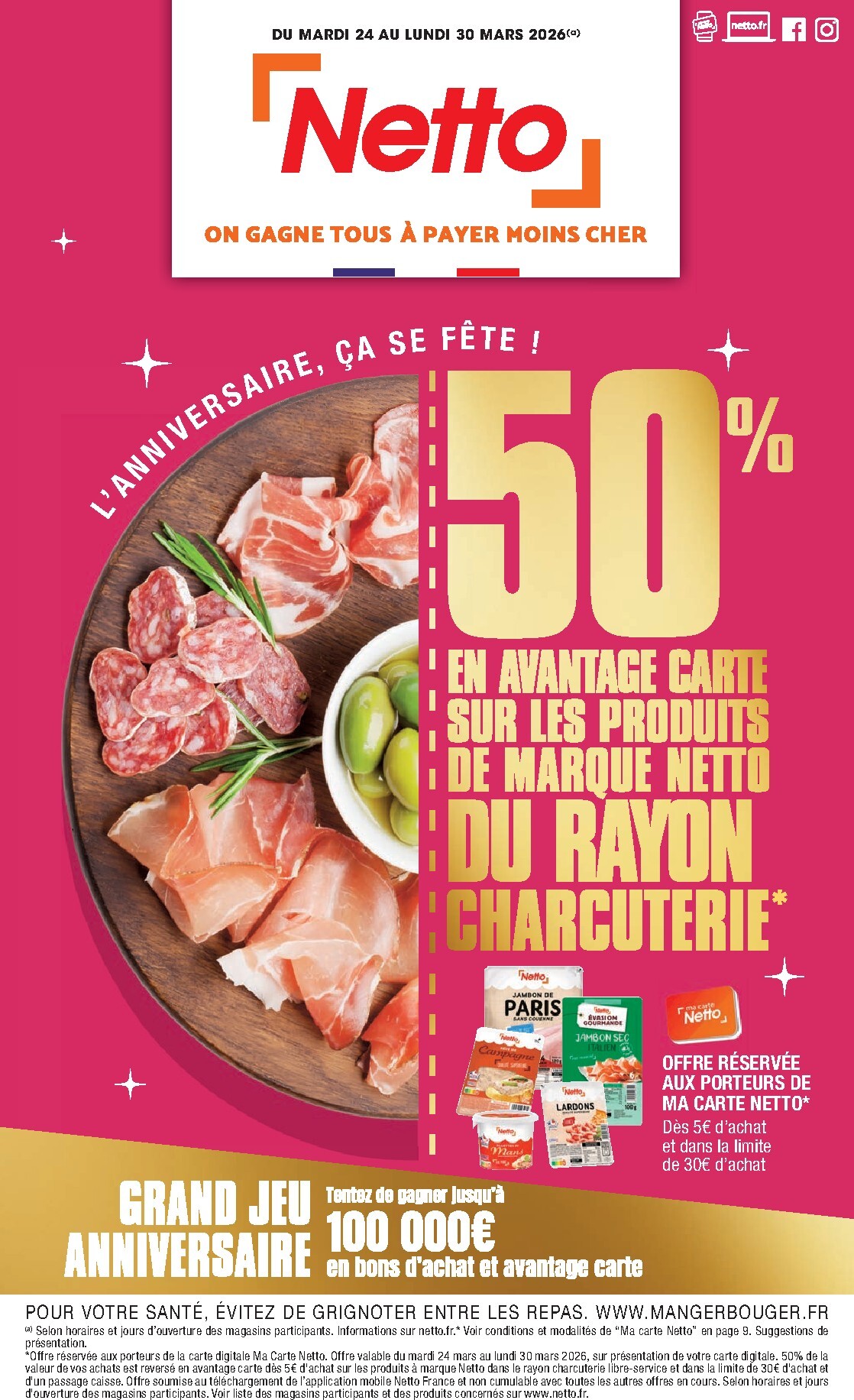 Catalogue Netto - L'anniversaire, ça se fête ! valable du 24/03/2026 au 30/03/2026