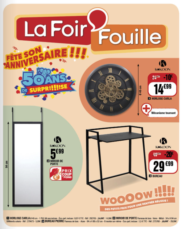 Catalogue La Foir'Fouille valable du 18/08 au 30/08