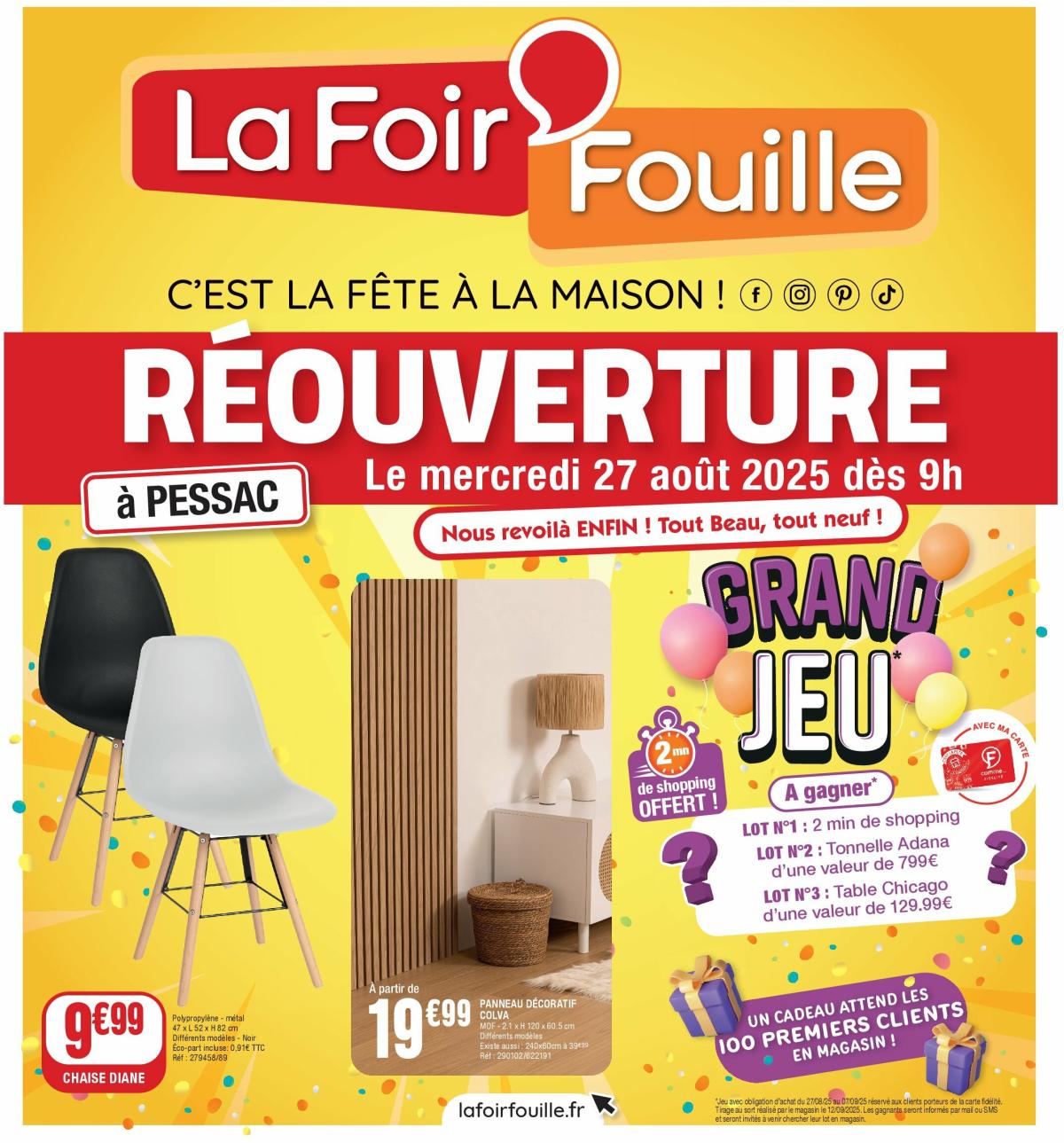 Catalogue La Foir'Fouille - 10 avenue Gustave Eiffel, Pessac valable du 27/08 au 07/09