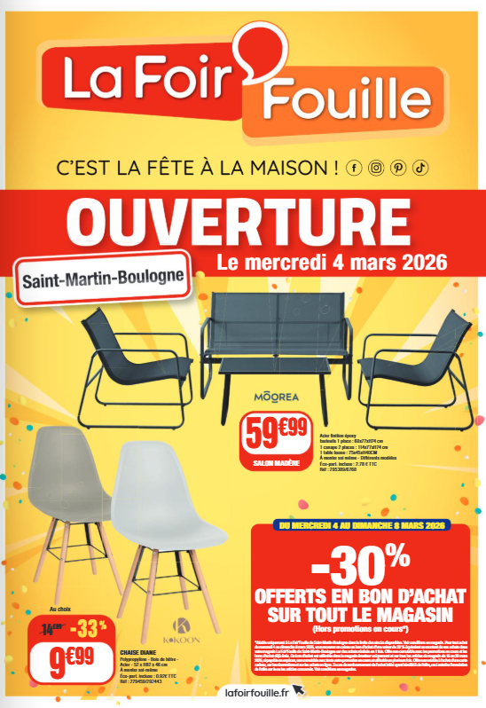 Catalogue La Foir'Fouille - Saint-Martin-Boulogne valable du 04/03/2026 au 15/03/2026