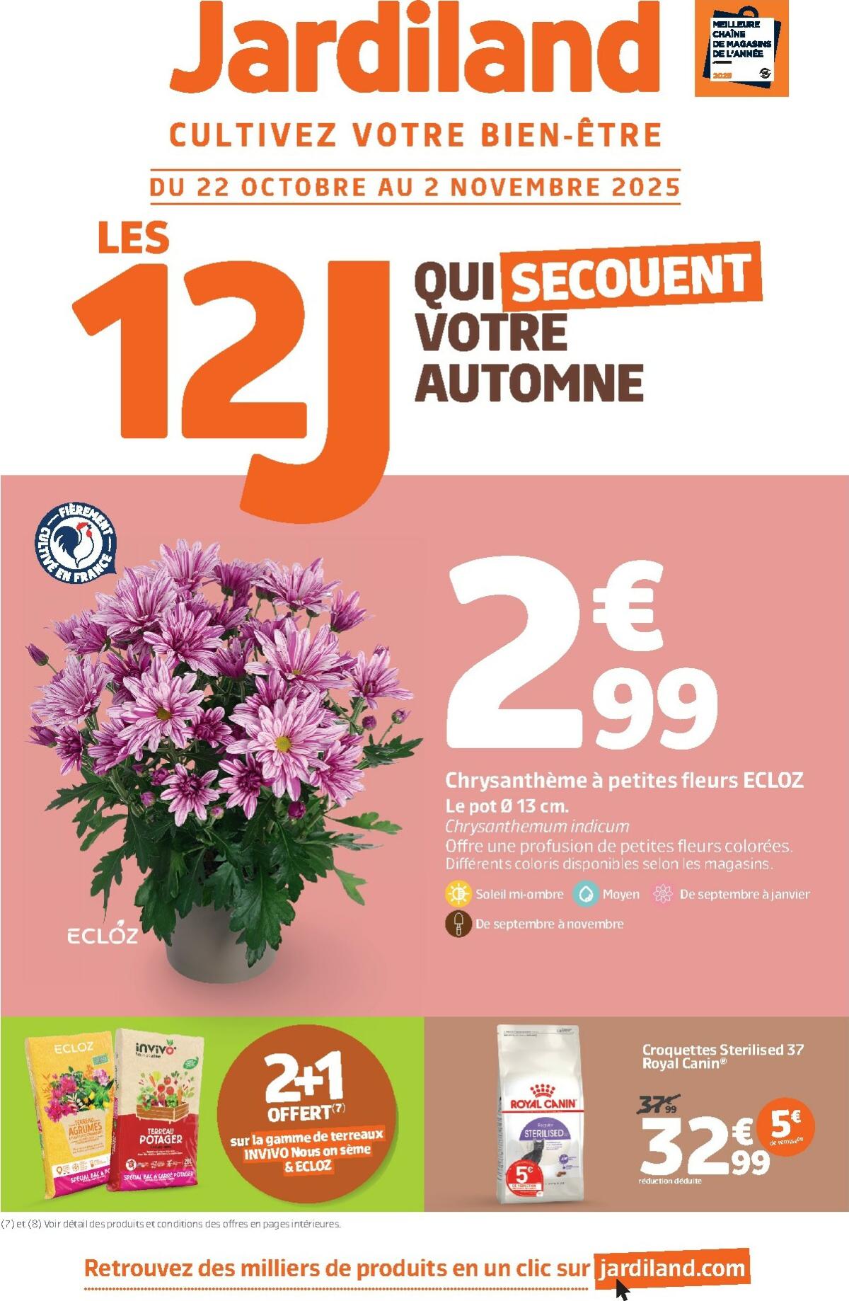 Catalogue Jardiland valable du 22/10 au 02/11