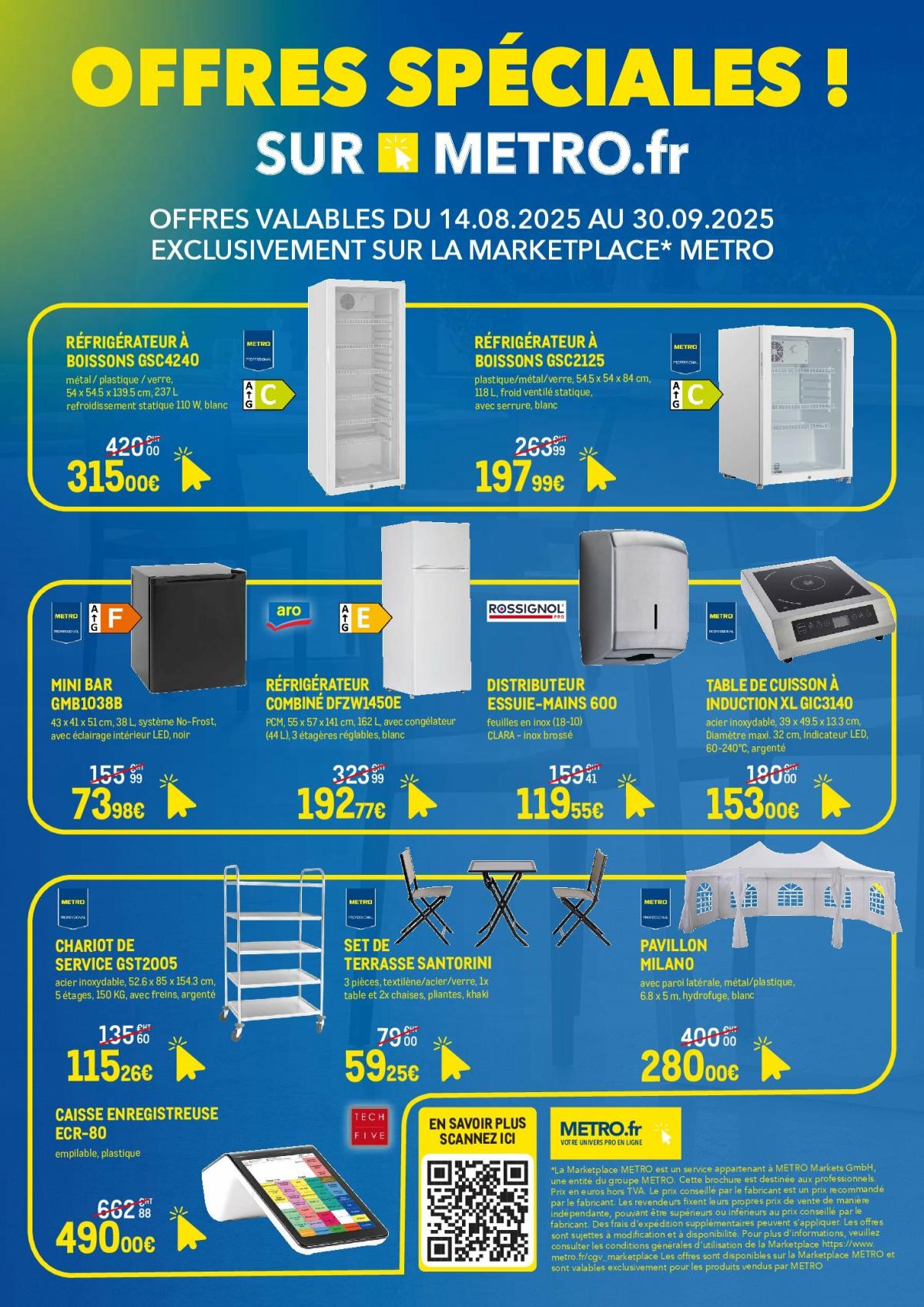 Catalogue Metro - Offres Spéciales valable du 14/08 au 30/09