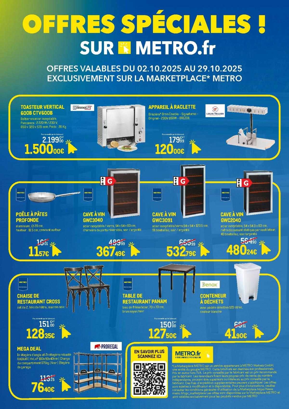 Catalogue Metro - Offres spéciales - Exclusivités Marketplace valable du 02/10 au 29/10