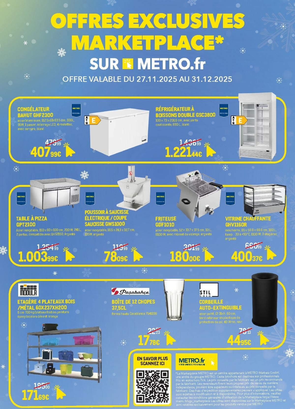 Catalogue Metro - Offres Exclusives Marketplace valable du 27/11 au 31/12