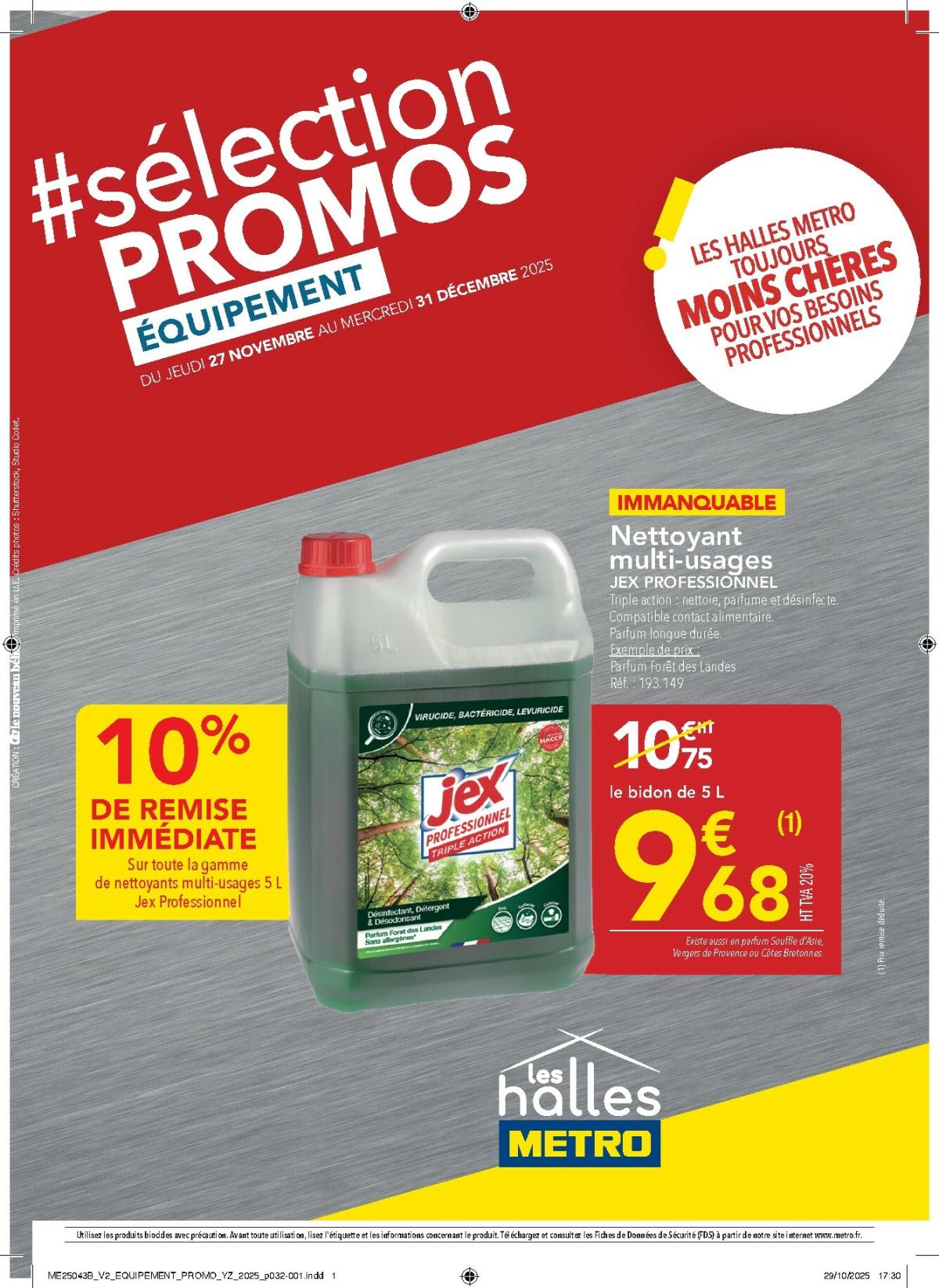 Catalogue Metro - Sélection Promos Equipement valable du 27/11 au 31/12