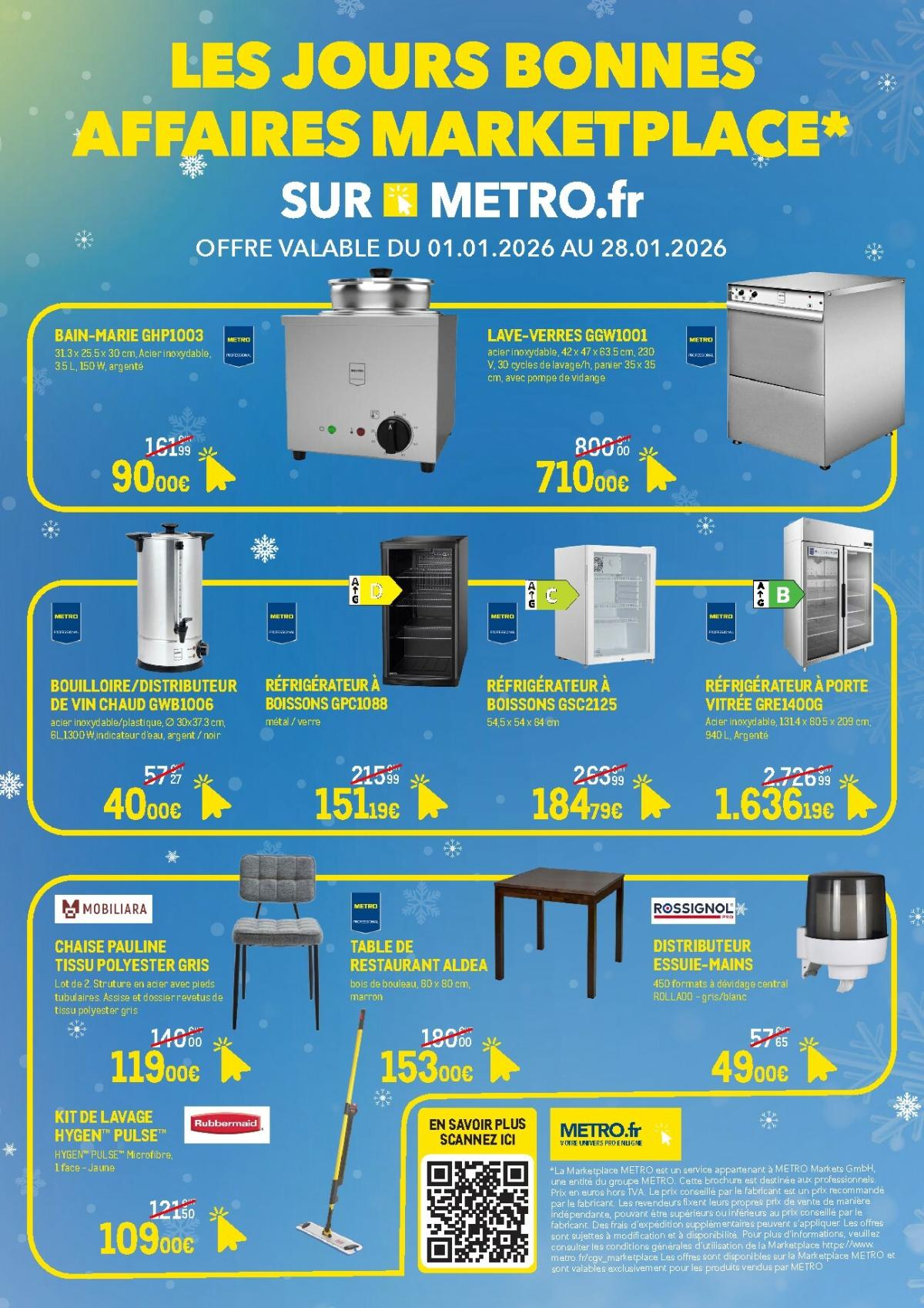 Catalogue Metro - Offres Exclusives Marketplace valable du 01/01 au 28/01