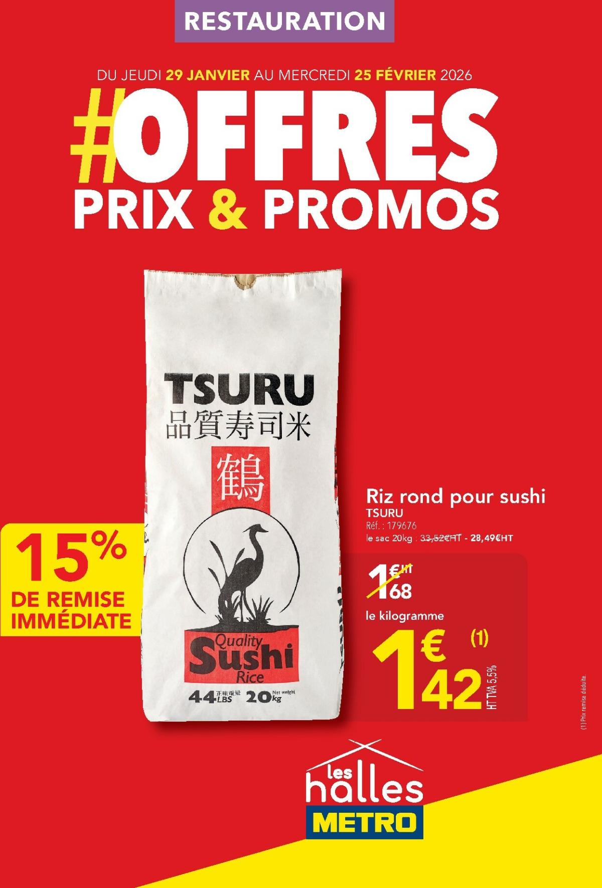 Catalogue Metro - Offres Prix & Promos Restauration valable du 29/01 au 25/02