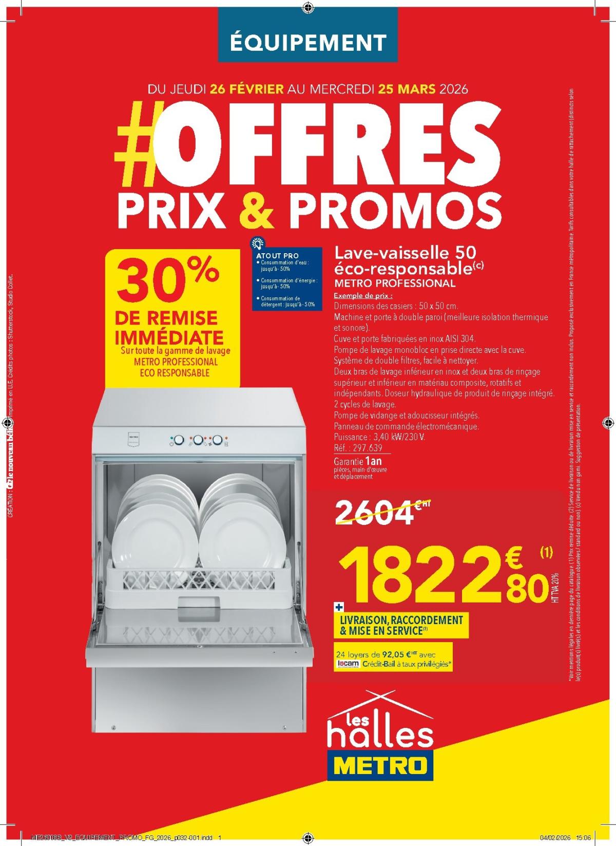 Catalogue Metro - Offres Prix & Promos Equipement valable du 26/02/2026 au 25/03/2026