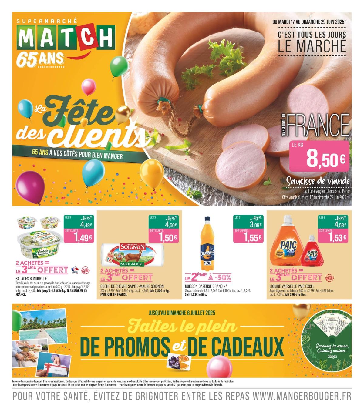 Catalogue Match - La Fête des clients valable du 17/06 au 29/06